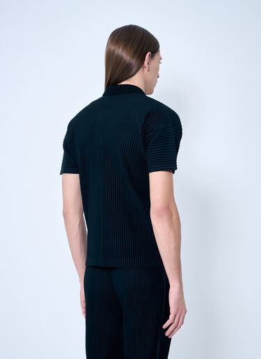 Homme Plissé Issey Miyake Pleated Polo Shirt Black hmp0159015