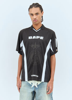 A BATHING APE® サッカージャージ  ブラック aba0158002