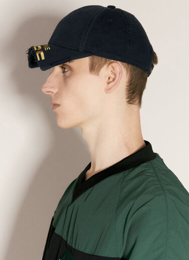 Martine Rose Cut Peak Baseball Cap Navy mtr0156019