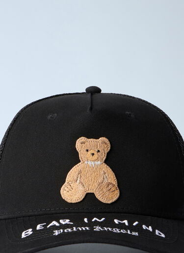 Bear In Mind Trucker Cap Palm Angels Bear In Mind Trucker Cap Black pma0162064