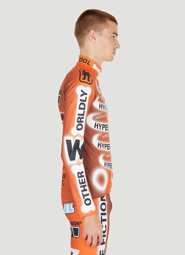 Walter Van Beirendonck Skeleton Long Sleeve Bike Top Orange wlt0150007