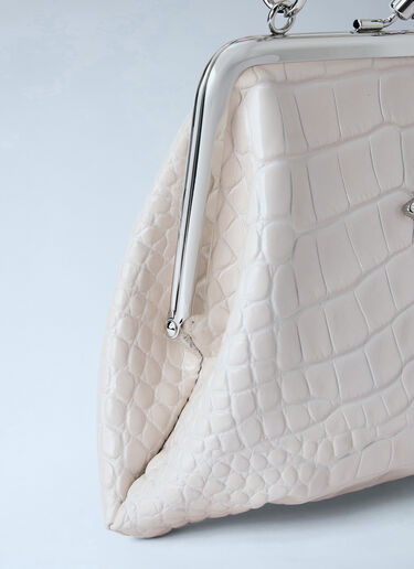 LN-CC® - Vivienne Westwood: Granny Frame Purse - White Vivienne Westwood Granny Frame Purse White vvw0265044