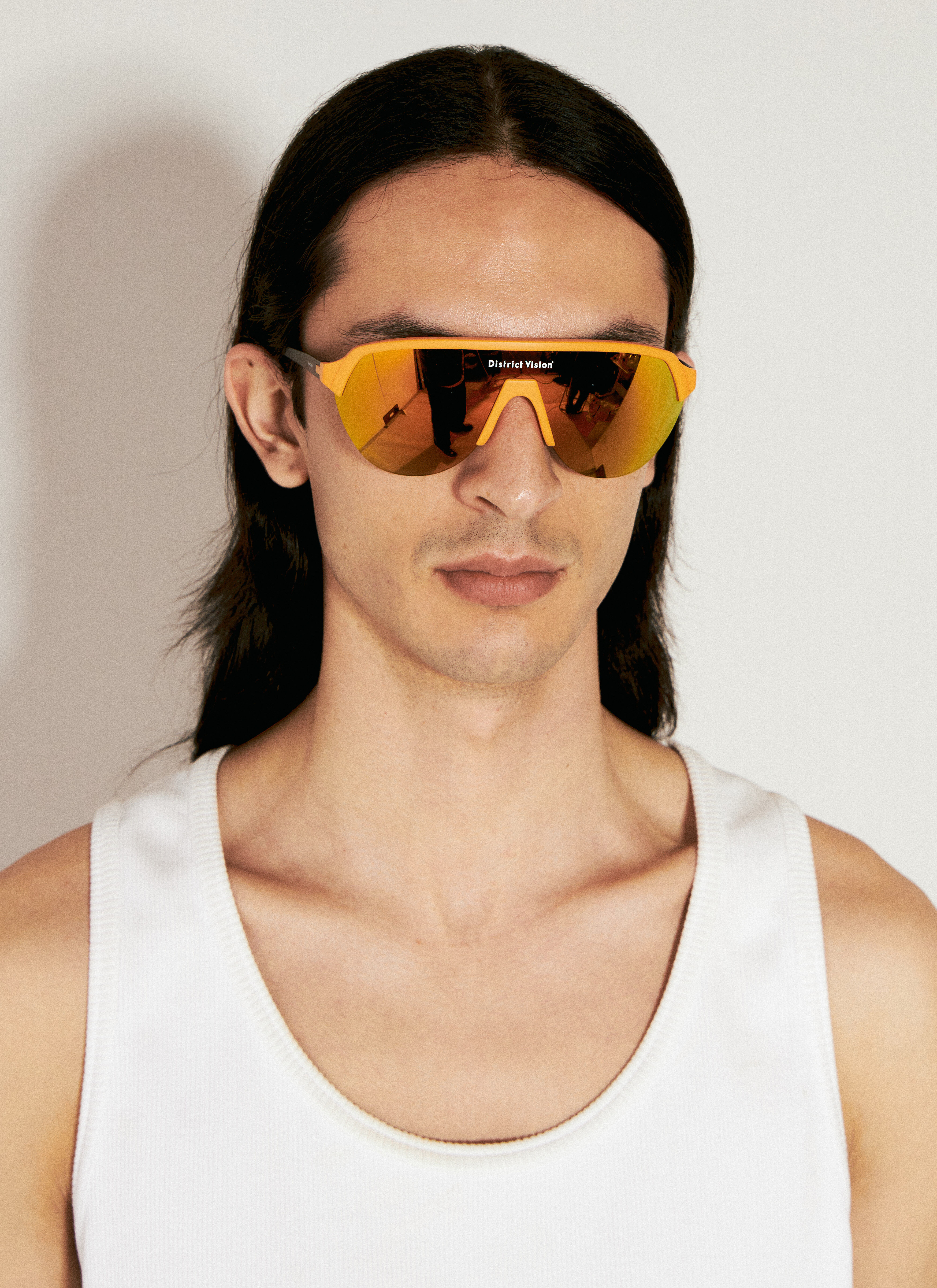 District Vision Men's' Nagata Speed Blade Sunglasses in Orange
