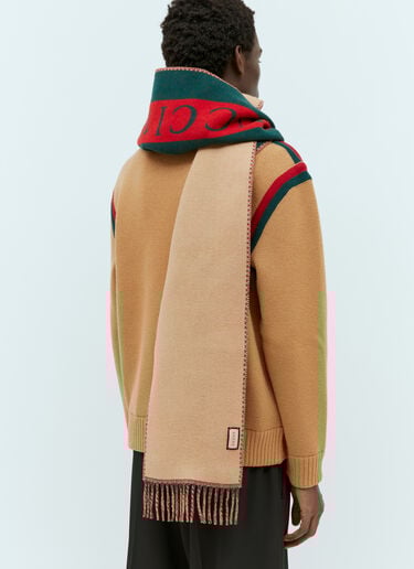Gucci ウェブ ジャカードウール スカーフ グリーン guc0155105