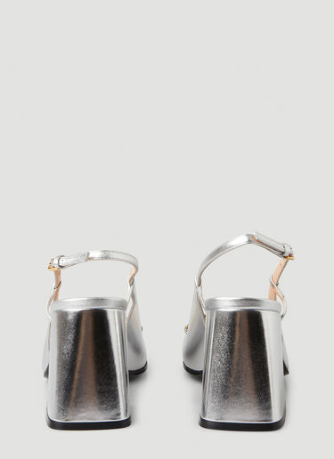 Gucci Baby 75 Slingback Heels Silver guc0247128