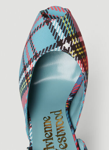 Vivienne Westwood Vargas Elevated Platform Peep Toe Heels Blue vvw0251137