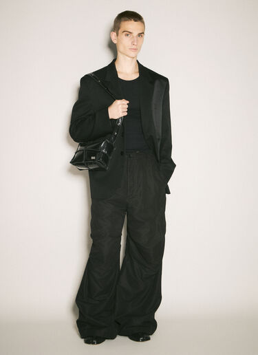 MM6 Maison Margiela Wide-Leg Padded Pants Black mmm0157008