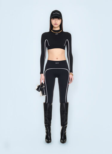 Off-White Stamp Seamless Crop Top Black ofw0260049