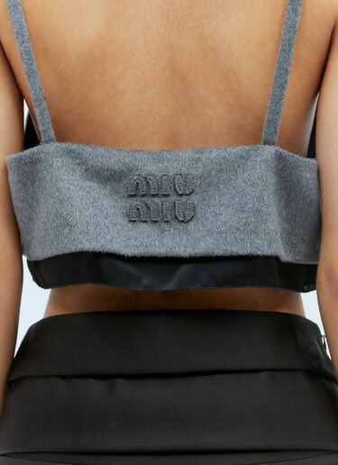 Velour Top Miu Miu Velour Top Grey miu0254076