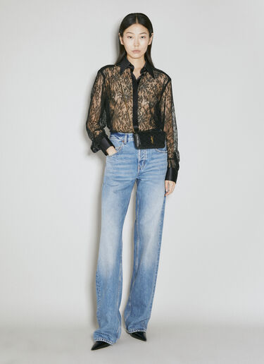 Saint Laurent Gaby Chain Phone Holder Black sla0253140