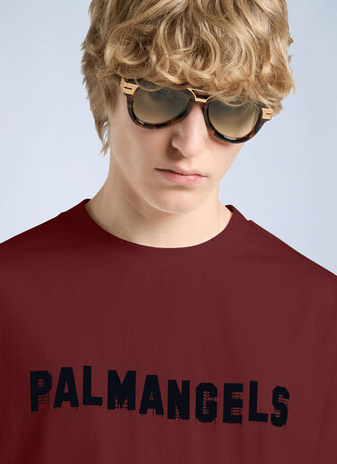 LN-CC® - Palm Angels: Palm Hills Regular T-Shirt - Red Palm Angels Palm Hills Regular T-Shirt Red pma0166109