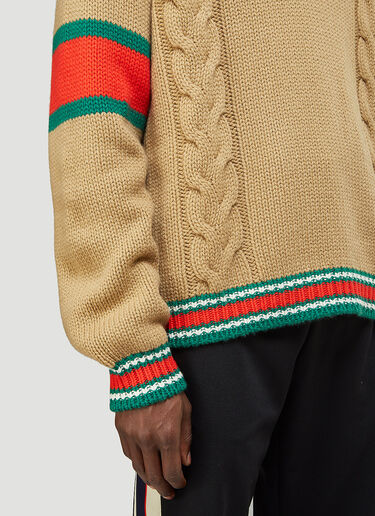 Gucci V-Neck Sweater Beige guc0143016