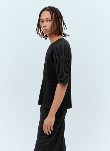 Homme Plissé Issey Miyake Pleated T-Shirt Black hmp0156014