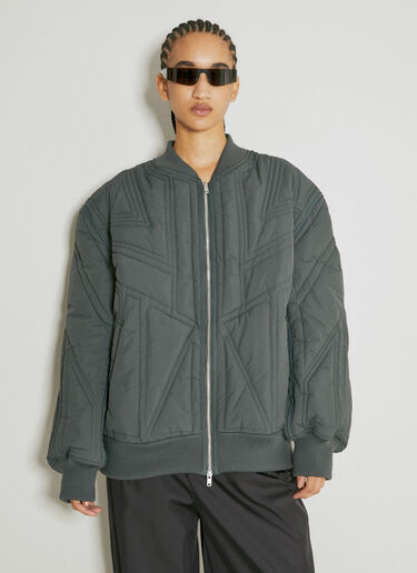 Y-3 Quilted Bomber Jacket Green yyy0354038