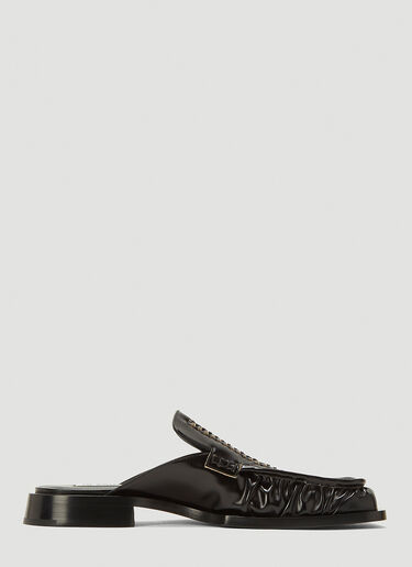 Jil Sander Whipstitch Leather Mules Black jil0244014