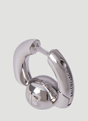 Balenciaga Cut XS Hoop Earrings Silver bal0149075