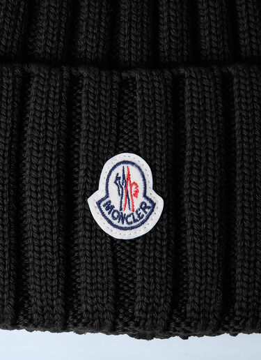 Moncler 徽标贴饰无檐便帽 黑色 mon0253029