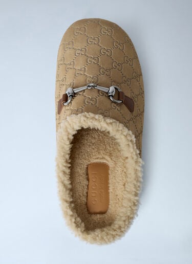 Horsebit Suede Mules Gucci Horsebit Suede Mules Beige guc0161049