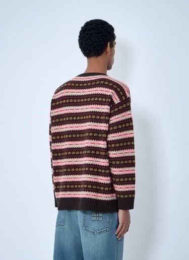 Miu Miu Fairisle Sweater Brown miu0164005