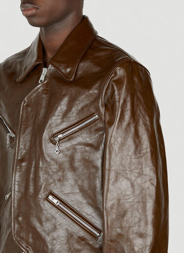Our Legacy Demon Leather Jacket Brown our0152011