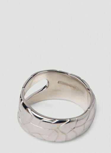 Octi Thin Cracked Ice Globe Ring Silver oct0351002