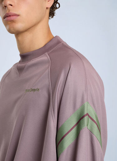 LN-CC® - Palm Angels: Urban Logo Track Crewneck - Purple Palm Angels Urban Logo Track Crewneck Purple pma0166283