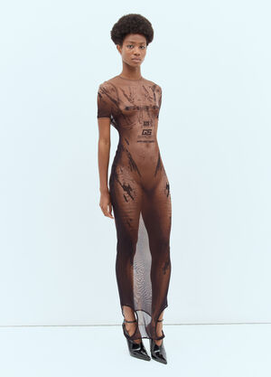 Jean Paul Gaultier x Shayne Oliver GS 运动超长连衣裙 棕色 jps0257001