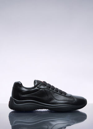 Prada America's Cup Leather Sneakers Camel pra0158002