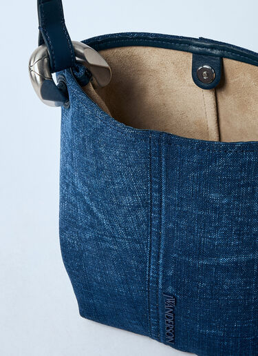 JW Anderson Small JWA Denim Corner Bucket Bag Blue jwa0259008