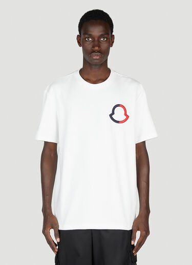 Moncler 徽标刺绣 T 恤 白色 mon0151003