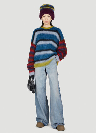 Brain Dead Blurry Lines Sweater  Blue bra0353001