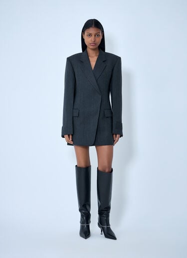 Alexander Wang Tailored Wool Blazer Dress Black awg0263010