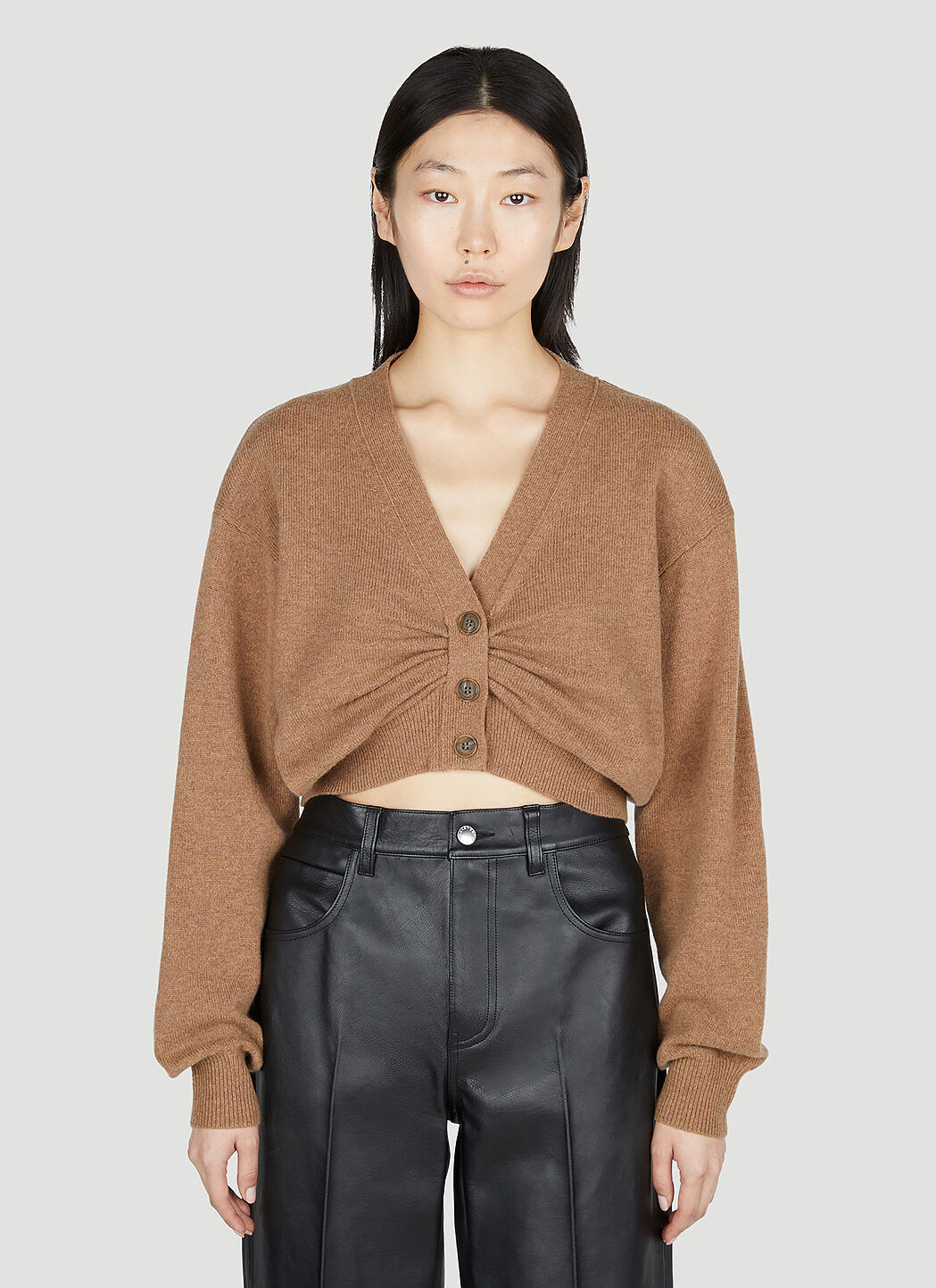 Alexander Wang Draped Cardigan in Brown LN CC