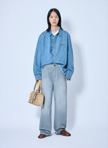Miu Miu Chambray Shirt Light Blue miu0365011