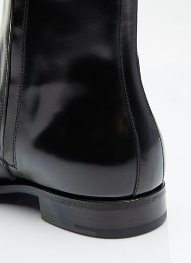 Prada Brushed Leather Boots Black pra0155019