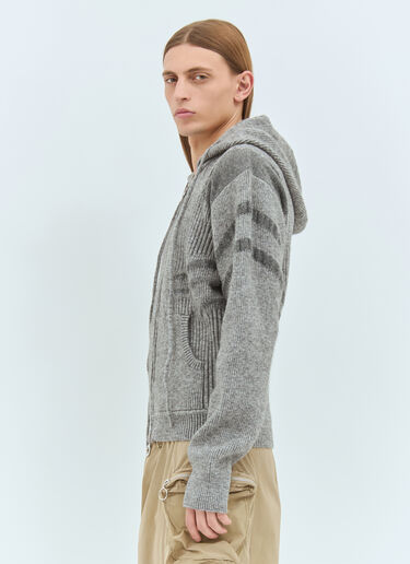 Charlie Constantinou Plated Zip Hooded Sweater Grey cco0158002
