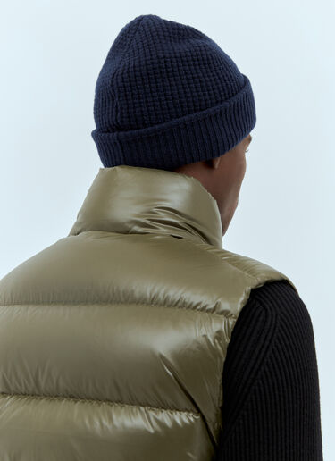 Logo Patch Beanie Moncler Logo Patch Beanie Navy mon0158033