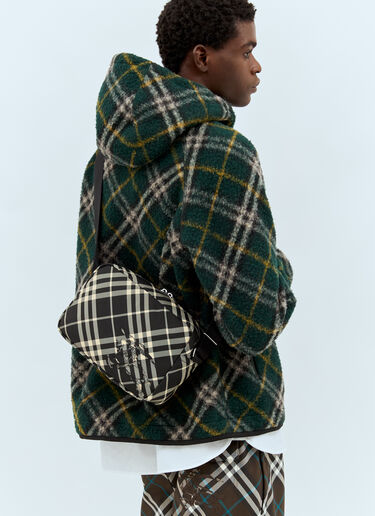 Burberry 格纹斜挎包 黑色 bur0157041