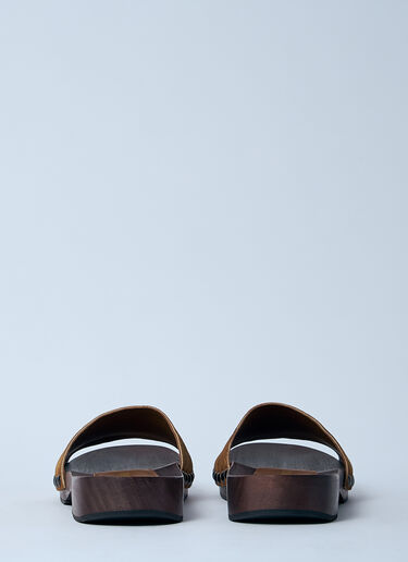 Miu Miu Faded Suede Clogs Brown miu0260046