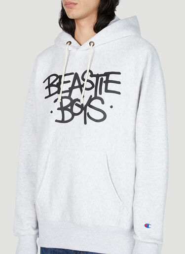 Champion x Beastie Boys Graphic Print Hooded Sweatshirt Grey cha0152001