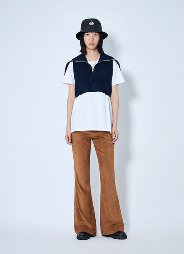 LN-CC® - Moncler: Zip-Front Knit Vest - Navy Moncler Zip-Front Knit Vest Navy mon0265093
