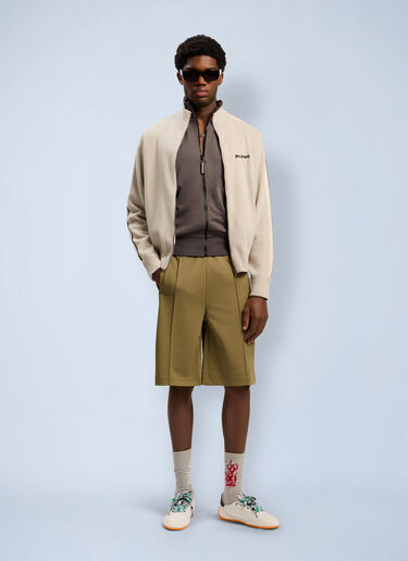 Back Curved Logo Track Jacket Palm Angels Back Curved Logo Track Jacket Grey pma0162055