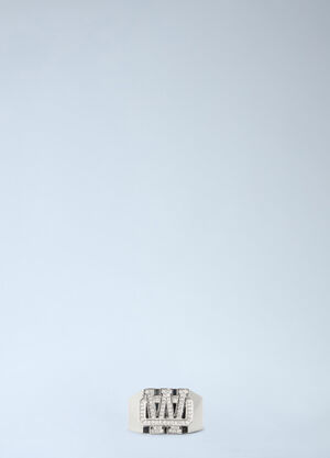 Off-White Bling Strass Arrow Ring Grey ofw0164370