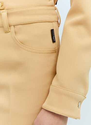 Courrèges 70's 斜纹布微喇长裤 米色 cou0255003