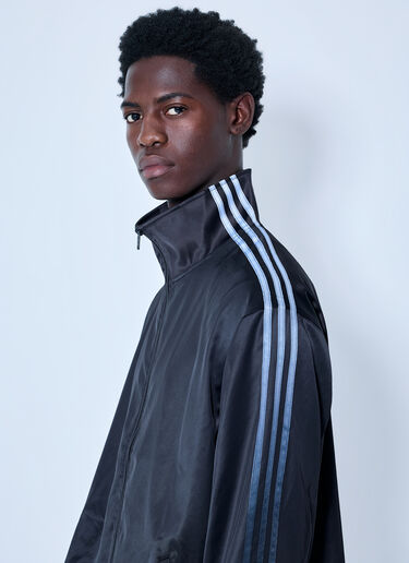 LN-CC® - Y-3: Satin Gradient 3 Stripes Track Jacket - Black Y-3 Satin Gradient 3 Stripes Track Jacket Black yyy0365009