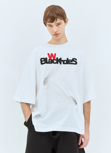 Walter Van Beirendonck 블랙홀 티셔츠 화이트 wlt0158009
