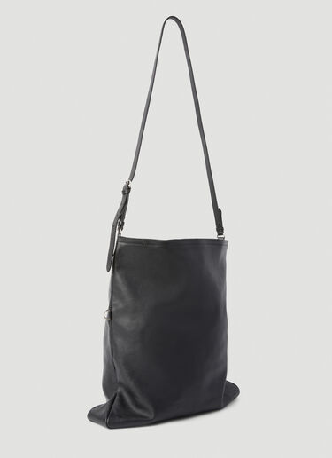 Dries Van Noten Leather Flap-Over Tote Bag Black dvn0156045