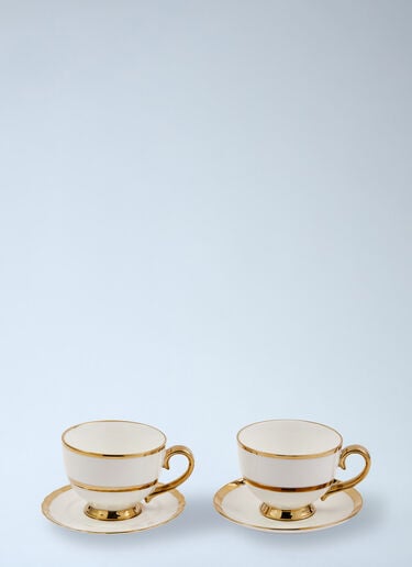 Set Of Two Golden Finds Teacups POLSPOTTEN Set Of Two Golden Finds Teacups White wps0691993
