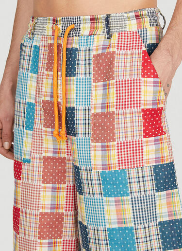 (Di)vision Patchwork Check Shorts Red div0151010