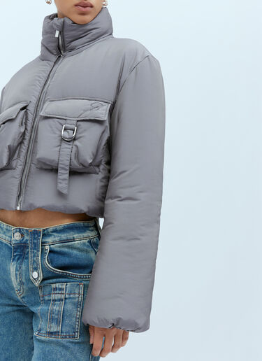 クロップド・カーゴ・ダウンジャケット Blumarine クロップド・カーゴ・ダウンジャケット パープル blm0253010